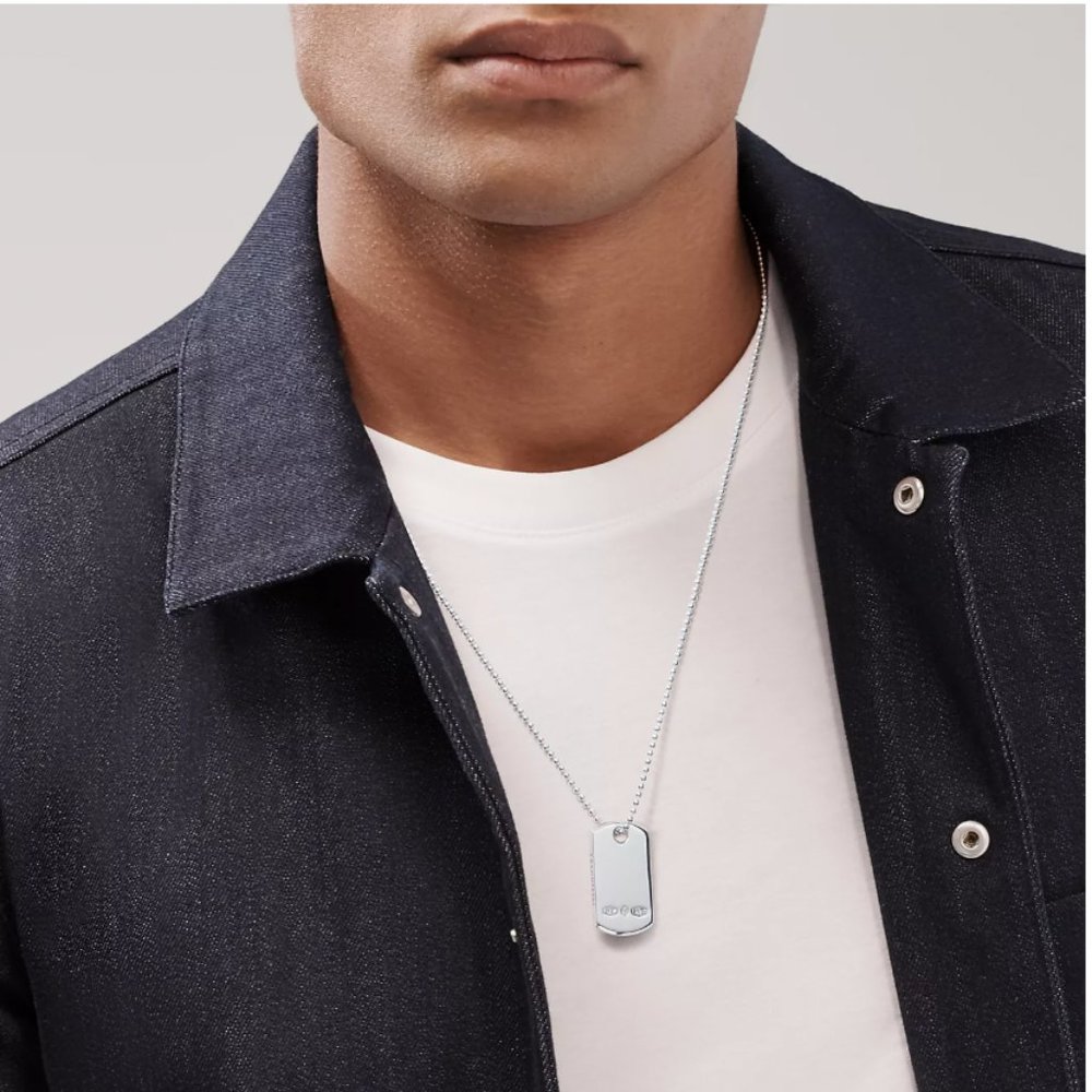 Tiffany & Co Unisex 2003 925 Silver Dog Tag Pendant